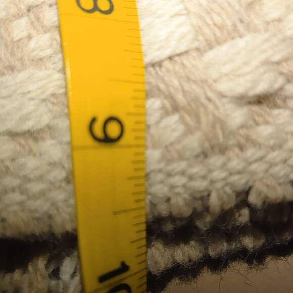 Handmade Vintage Cream Wool Beanie Hat Woven Fringe Scarf Giulia Biondi Italy - Picture 11 of 16